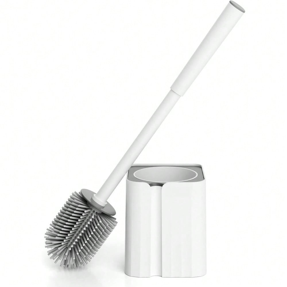 Brush Bristle Set - Silicone Toilet Brush And Holder Set