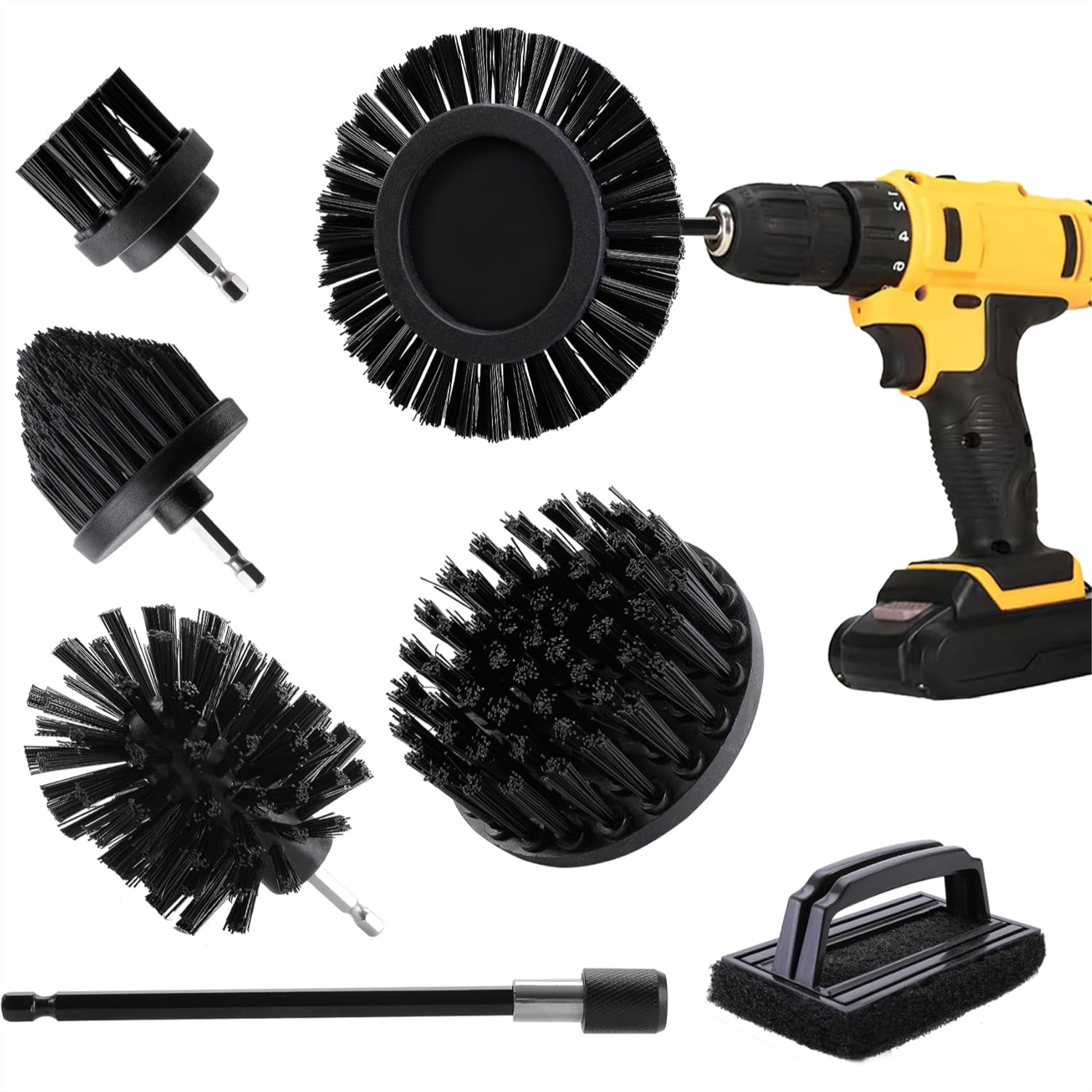 Brush Bristle Set - Drill Powered BBQ Grill Cleaning Brush