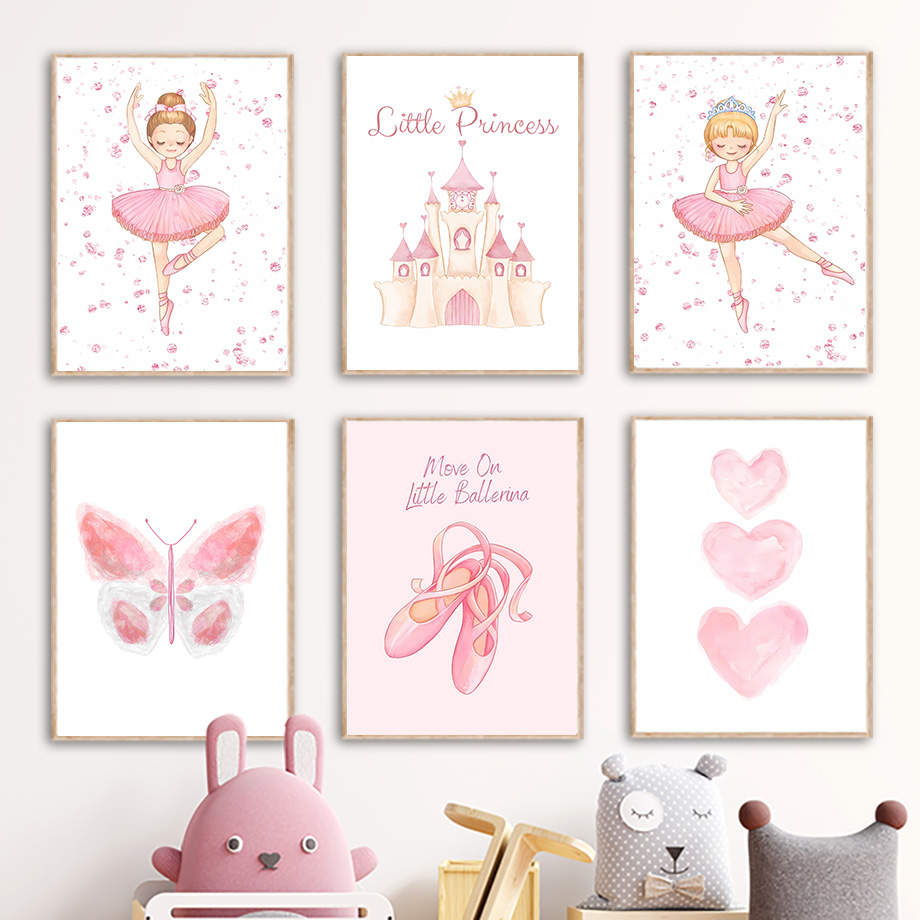 Waterproof Spray Shoe - Pink Nursery Custom Girl Name Posters