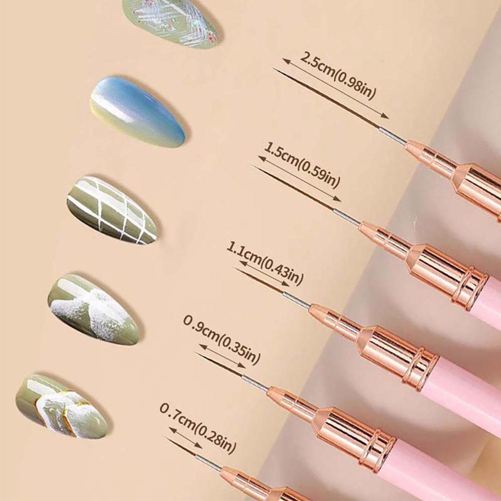 5PCS Nail Art Liner Brush Set  – Brush Bristle Set Bewertung und Preis