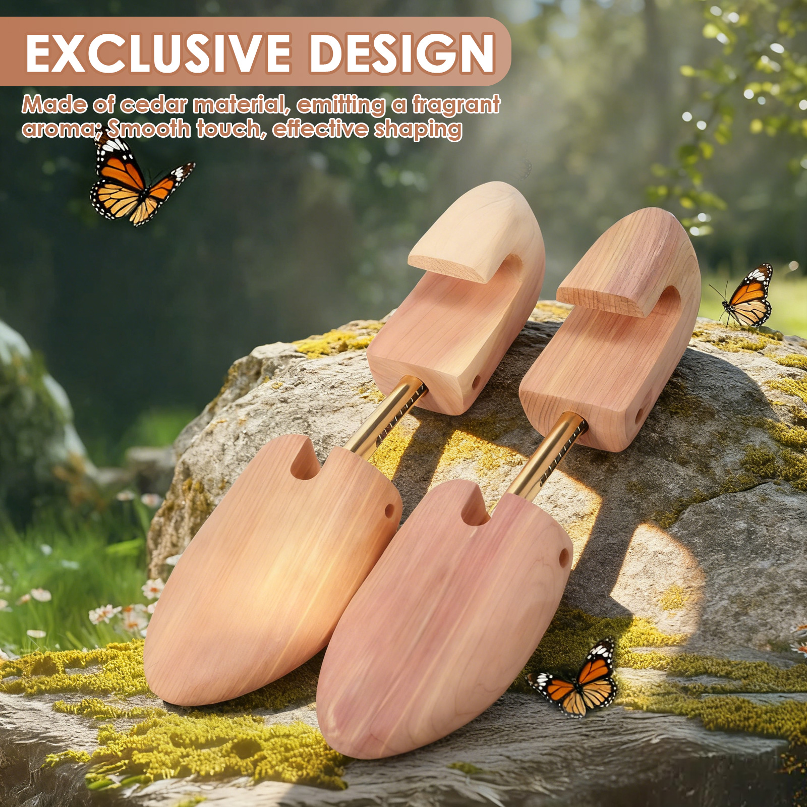 2Pcs Cedar Shoe Trees for Men  – Shoe Tree Cedar Bewertung und Preis